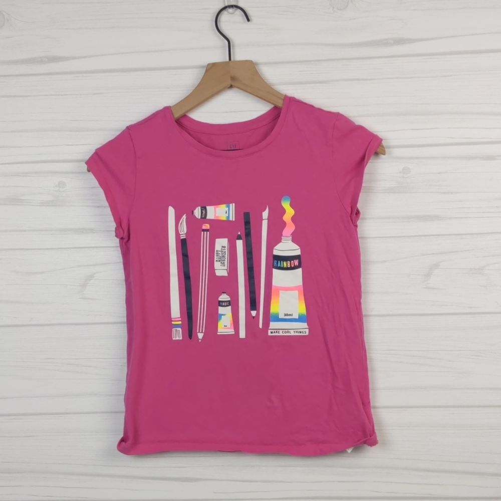 Gap kids pink art shirt